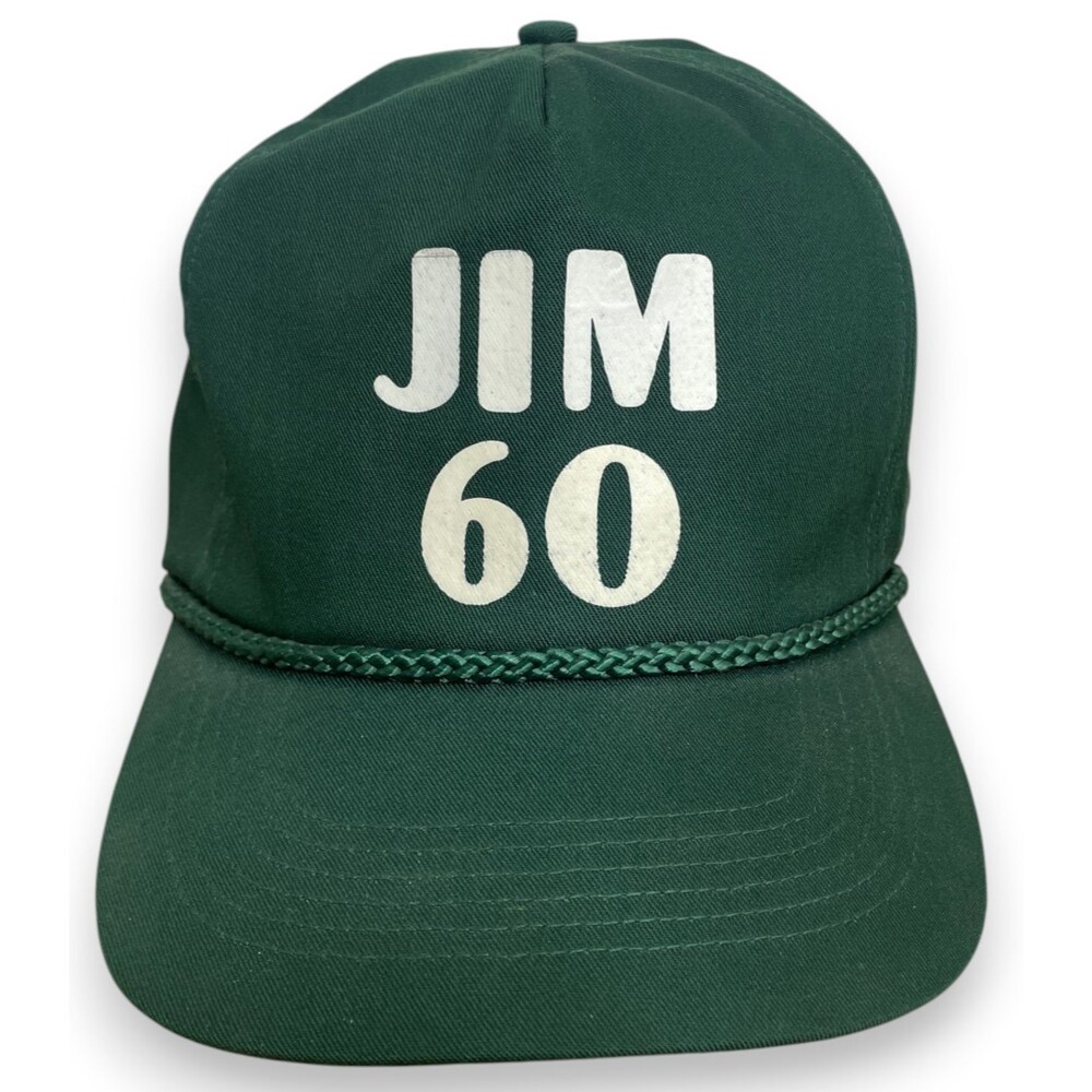 Vintage Jim 60 Rope Hat Mens One Size Green San Sun Strapback Trucker Cap Retro